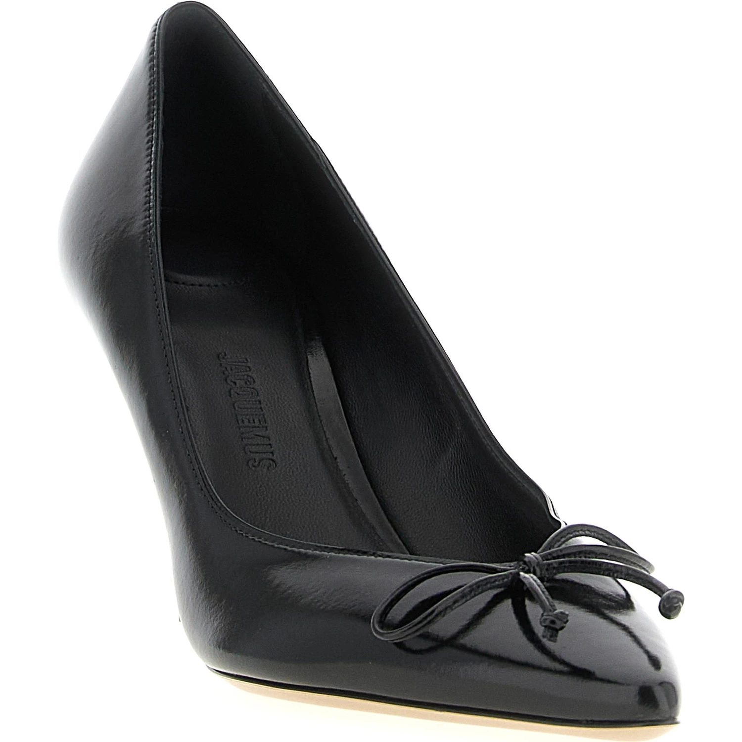 Black Cowhide High Heel Pumps