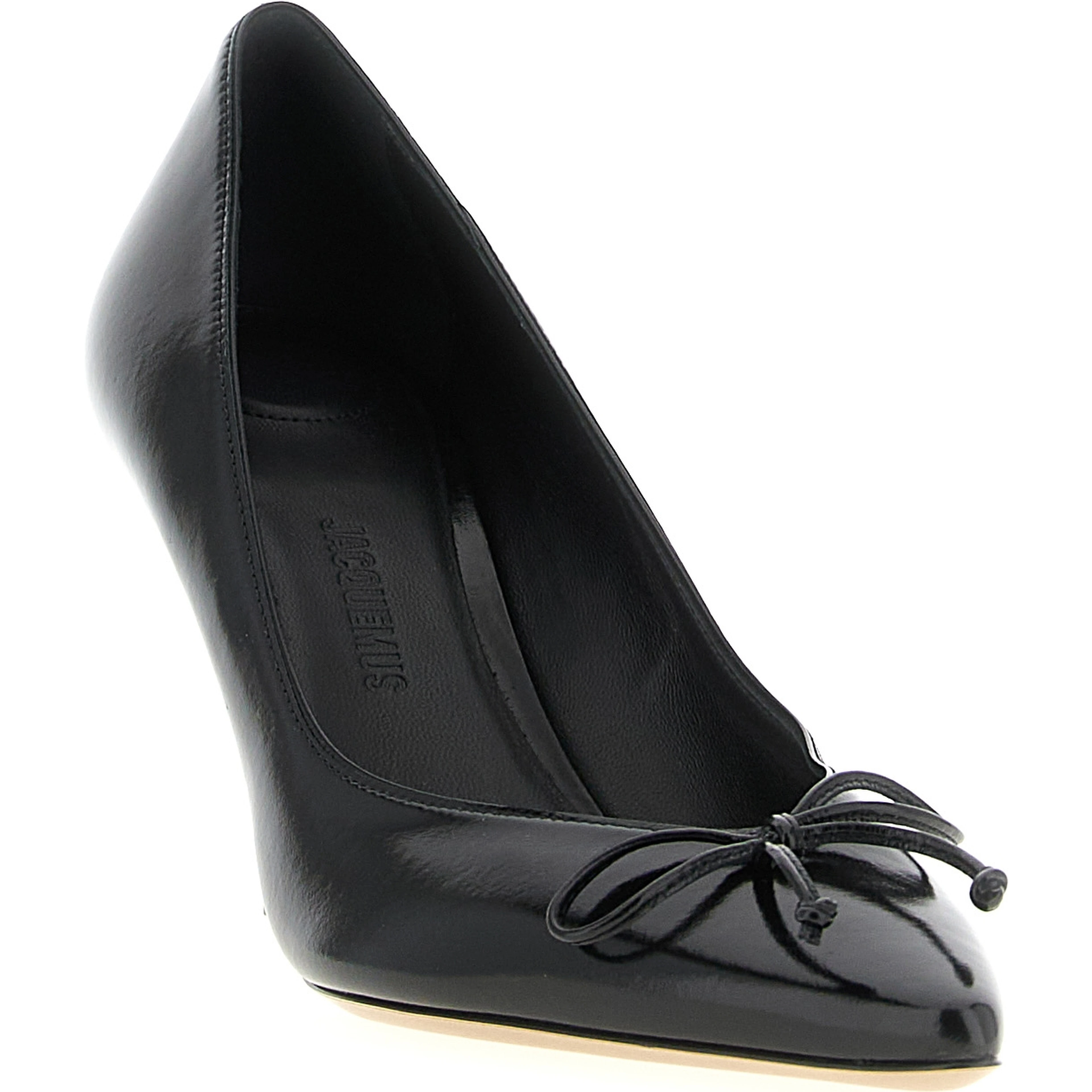 Black Cowhide High Heel Pumps