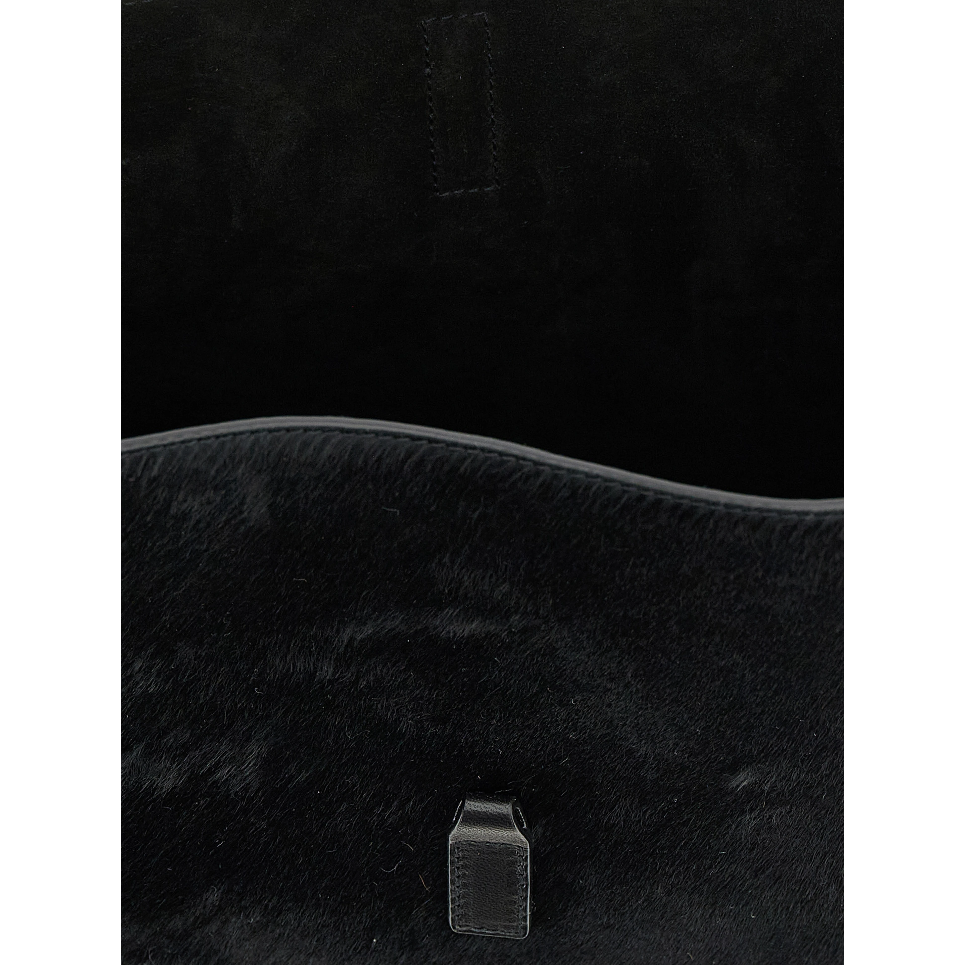 Black Calfskin Shoulder Bag