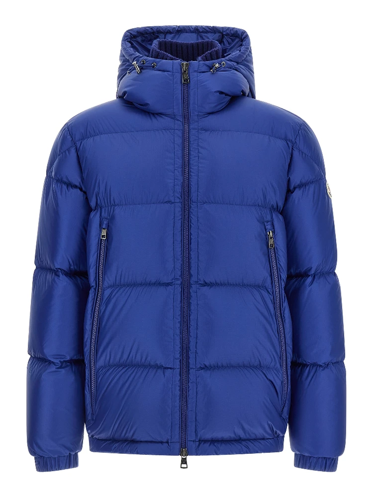 Blue Polyamide Full-Length Jacket