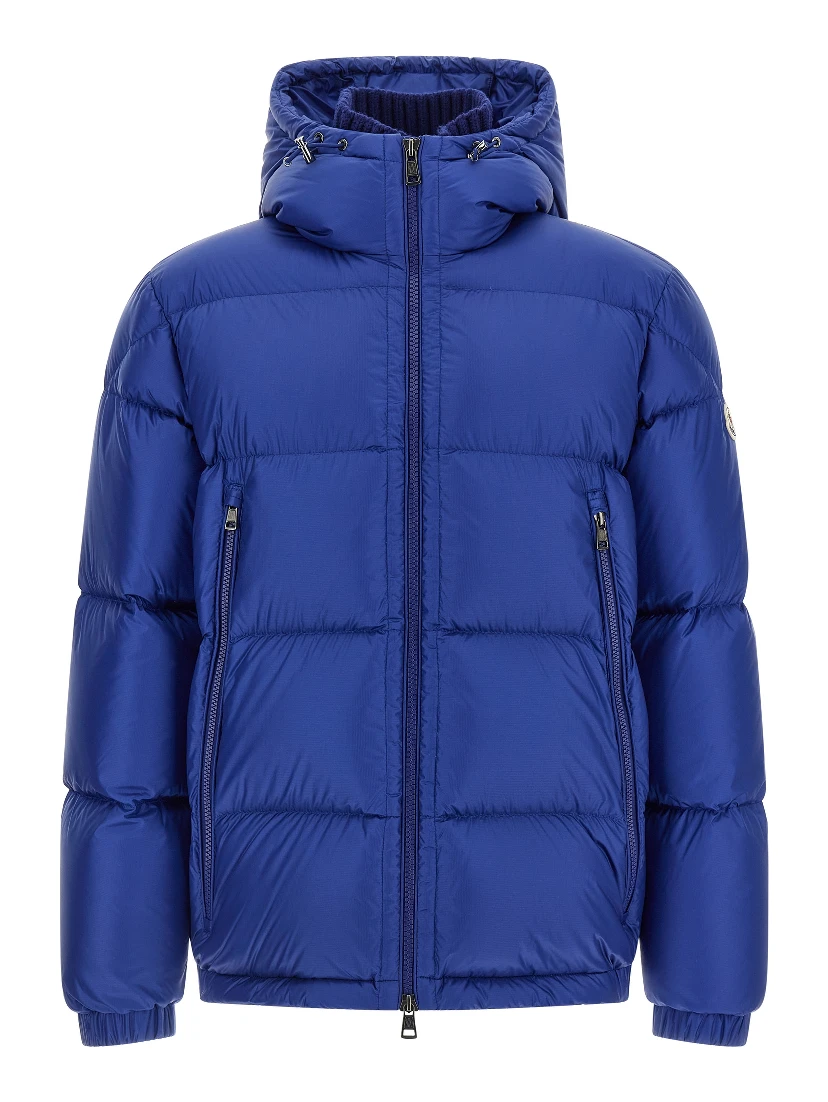 Blue Polyamide Full-Length Jacket