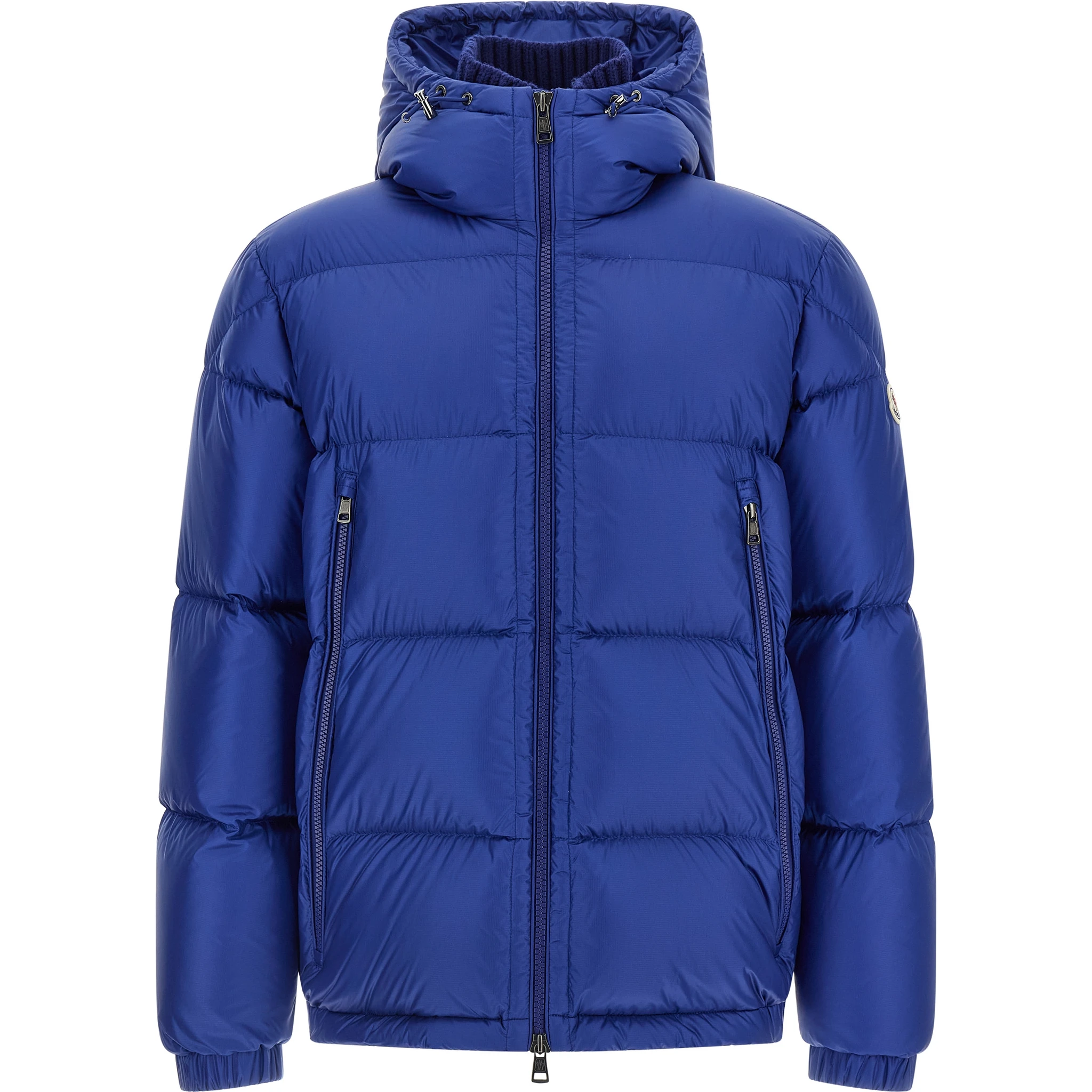Blue Polyamide Full-Length Jacket