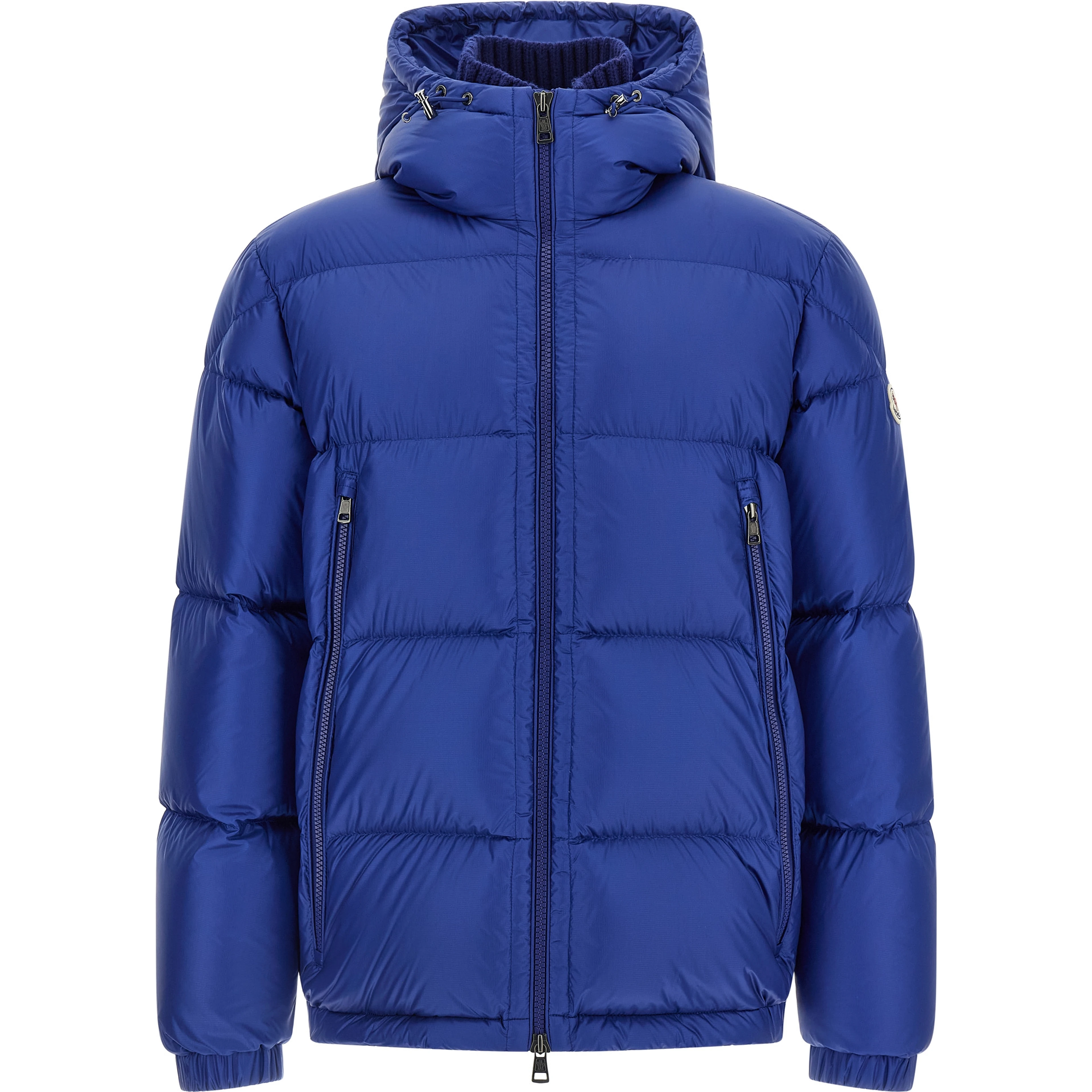 Blue Polyamide Full-Length Jacket