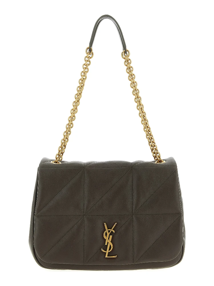 Bicolor Lamb Leather Shoulder Bag