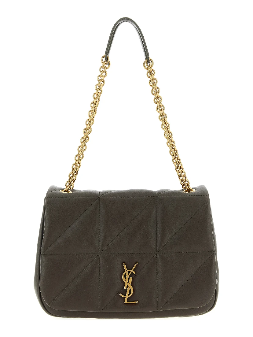 Bicolor Lamb Leather Shoulder Bag