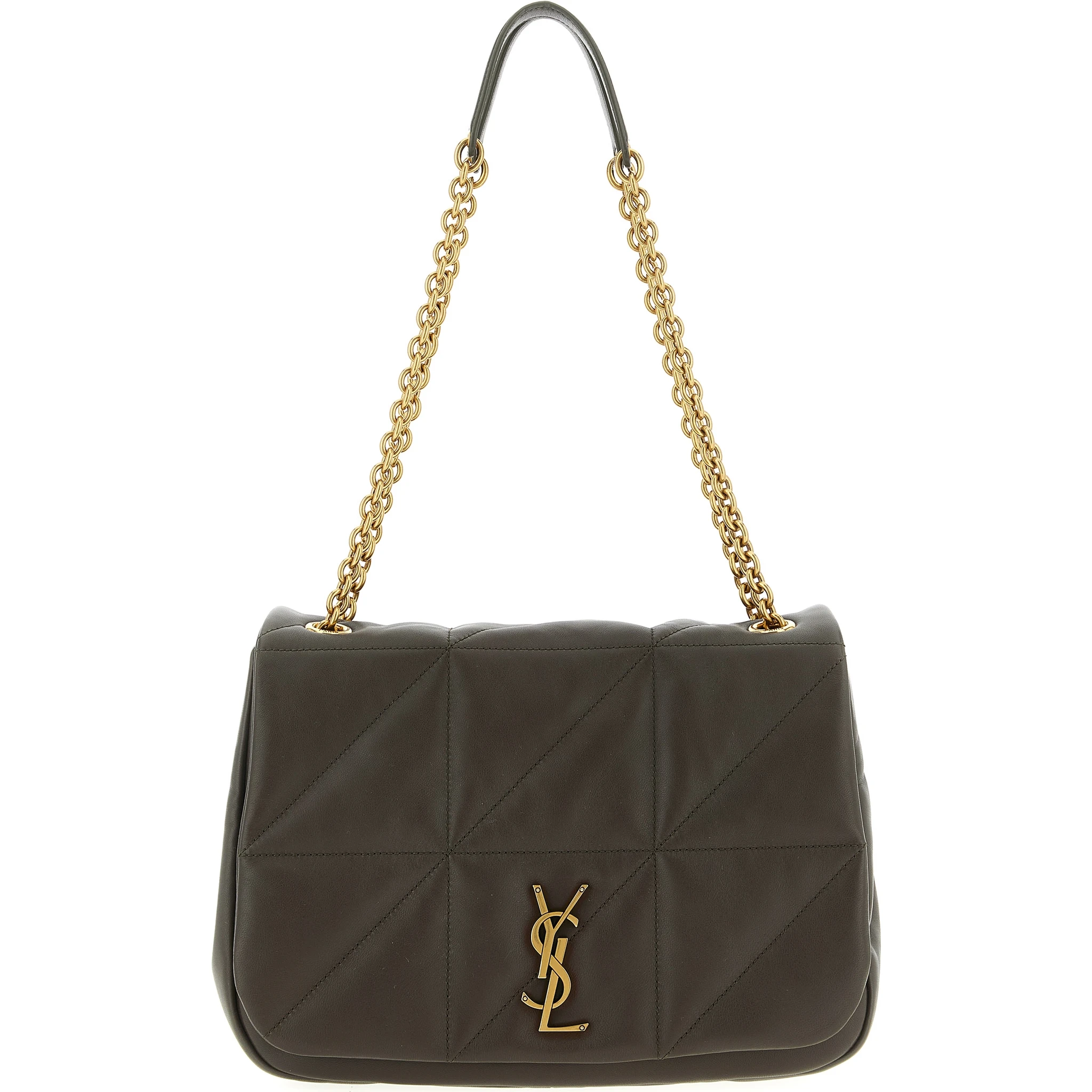Bicolor Lamb Leather Shoulder Bag