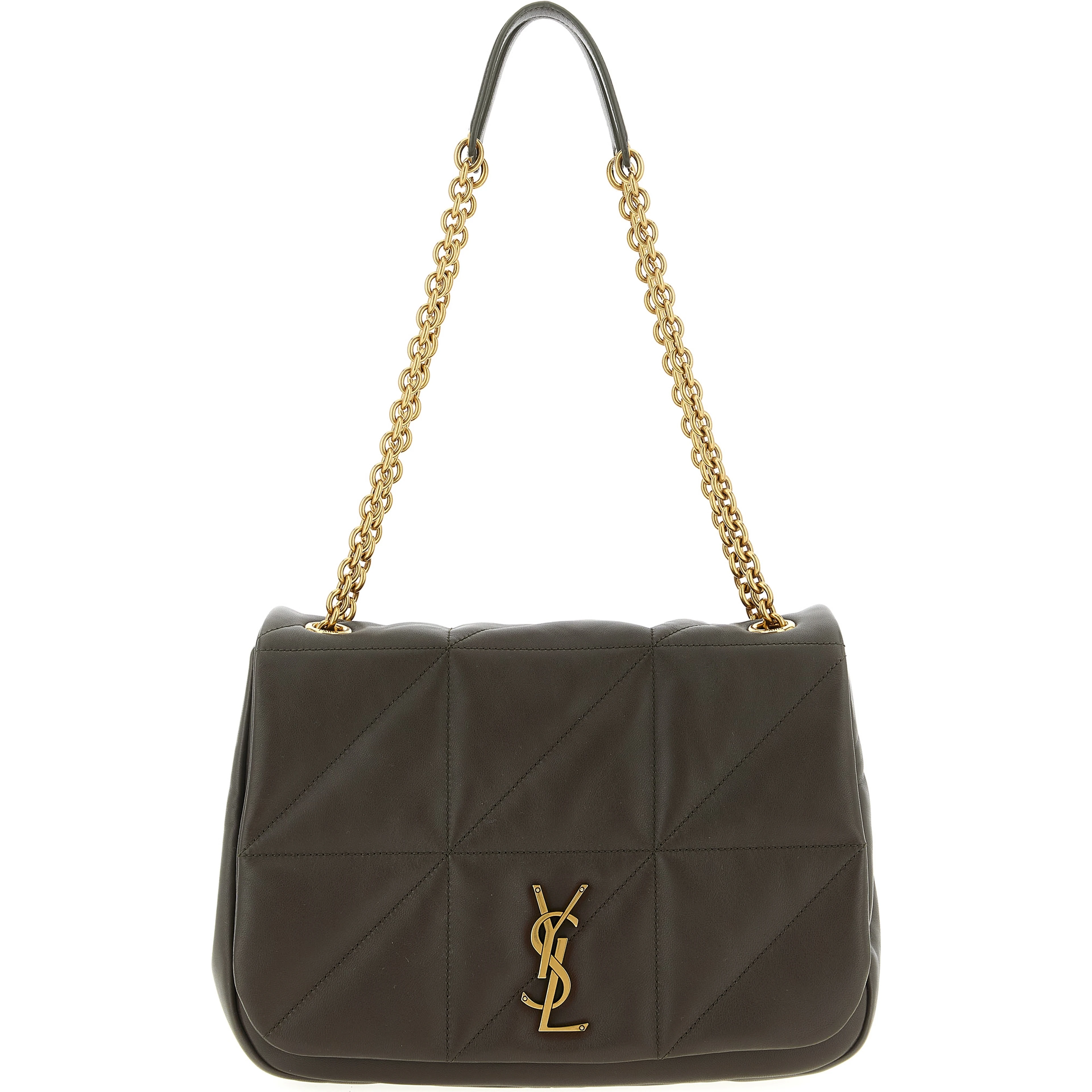 Bicolor Lamb Leather Shoulder Bag
