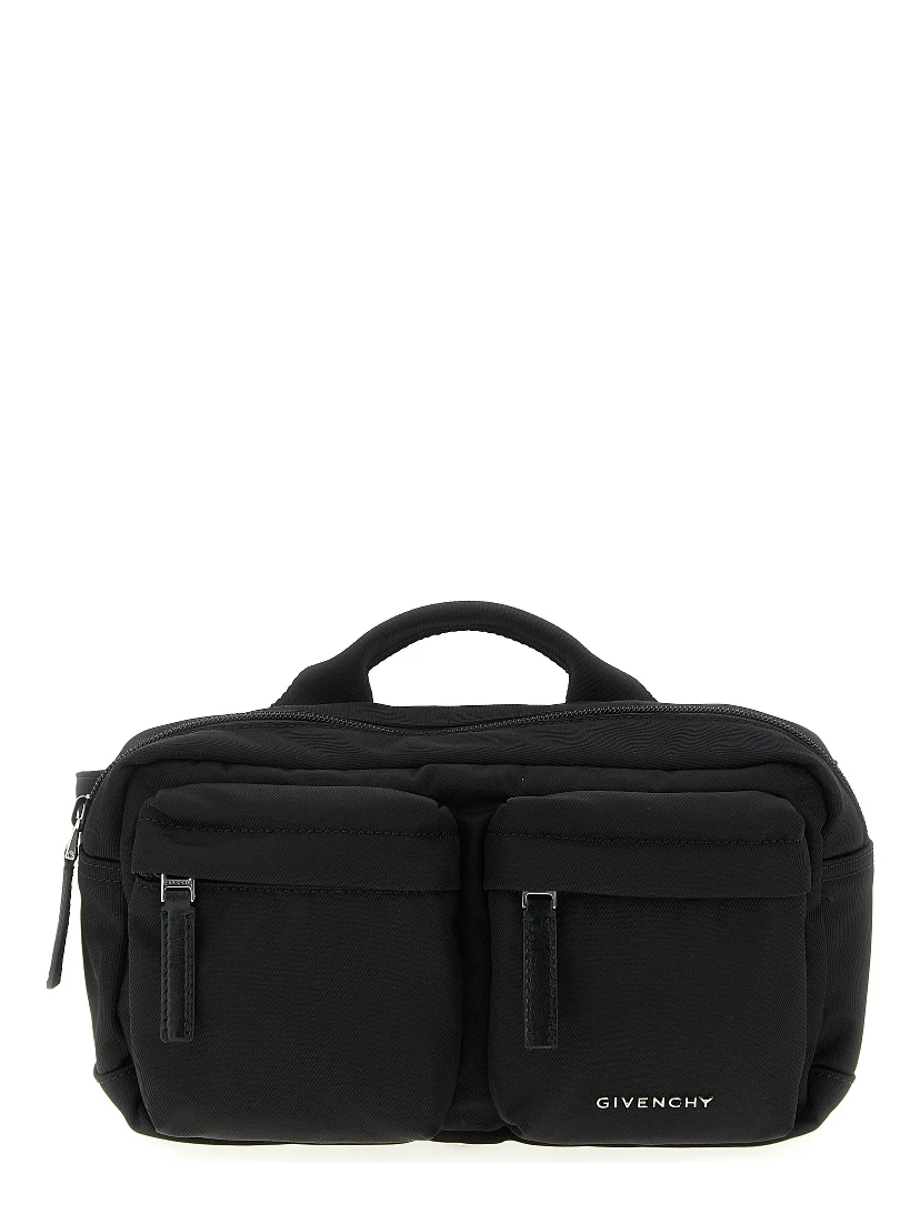 Black Polyamide Crossbody Bag