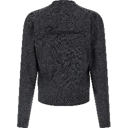 Gray Merino Wool Cardigan