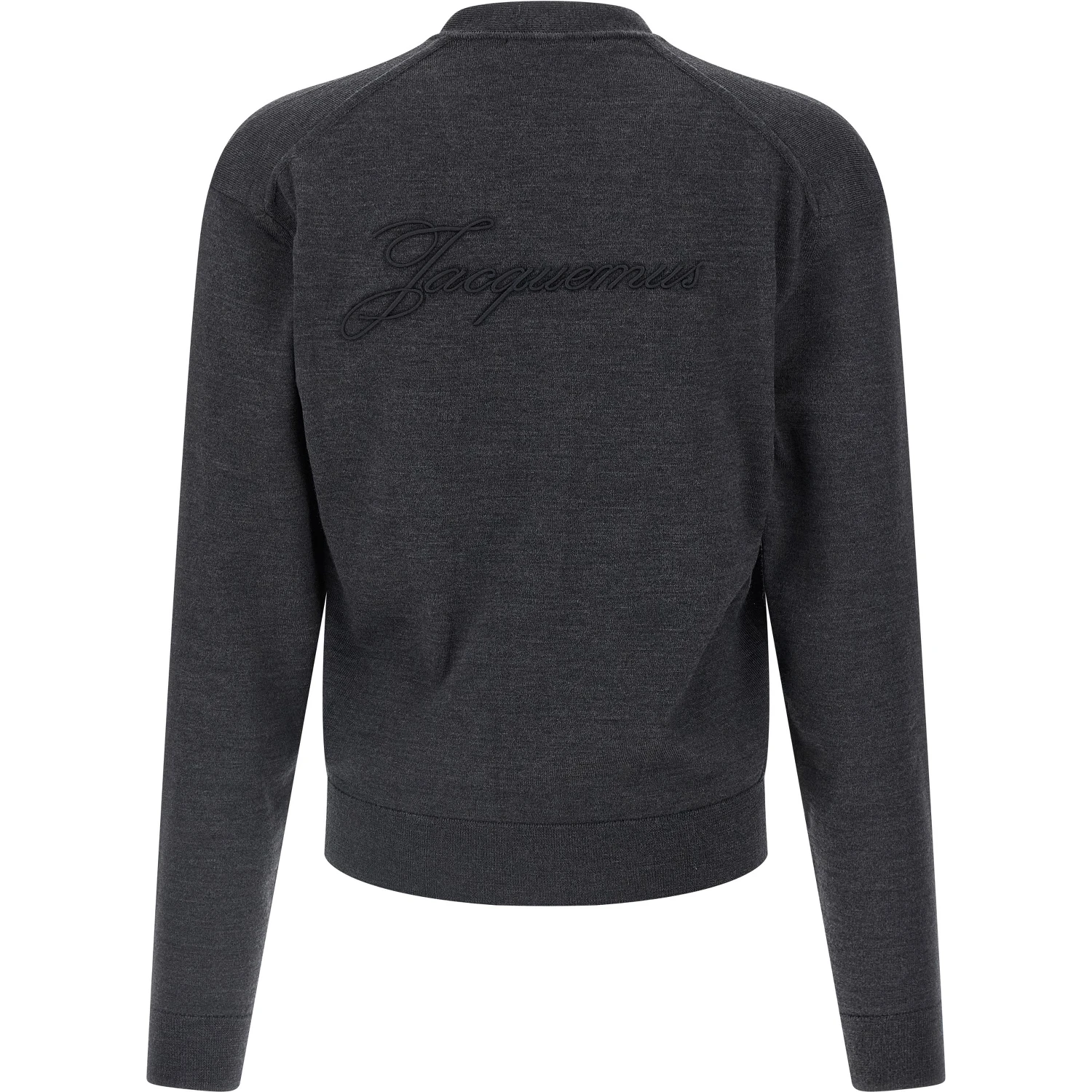 Gray Merino Wool Cardigan