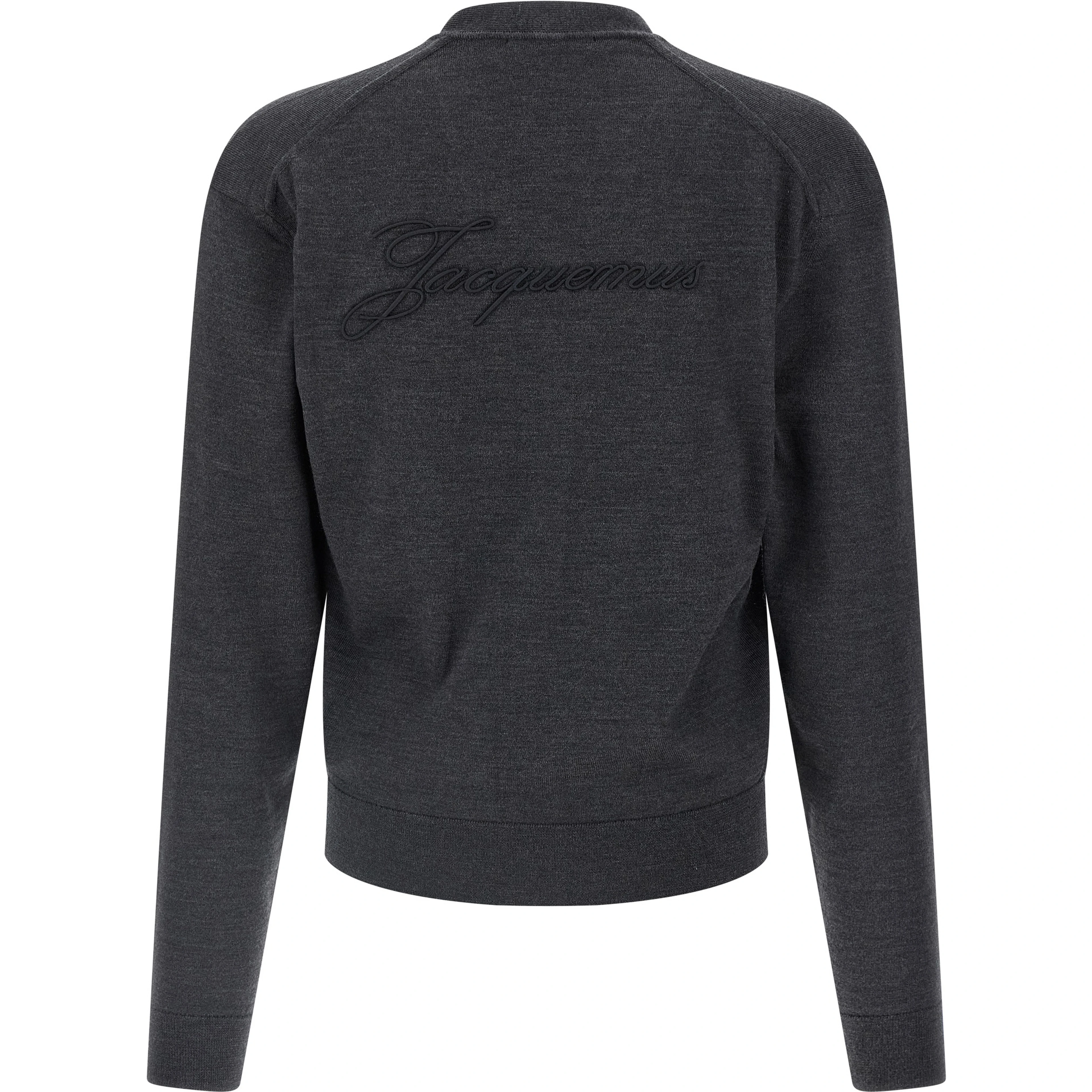 Gray Merino Wool Cardigan