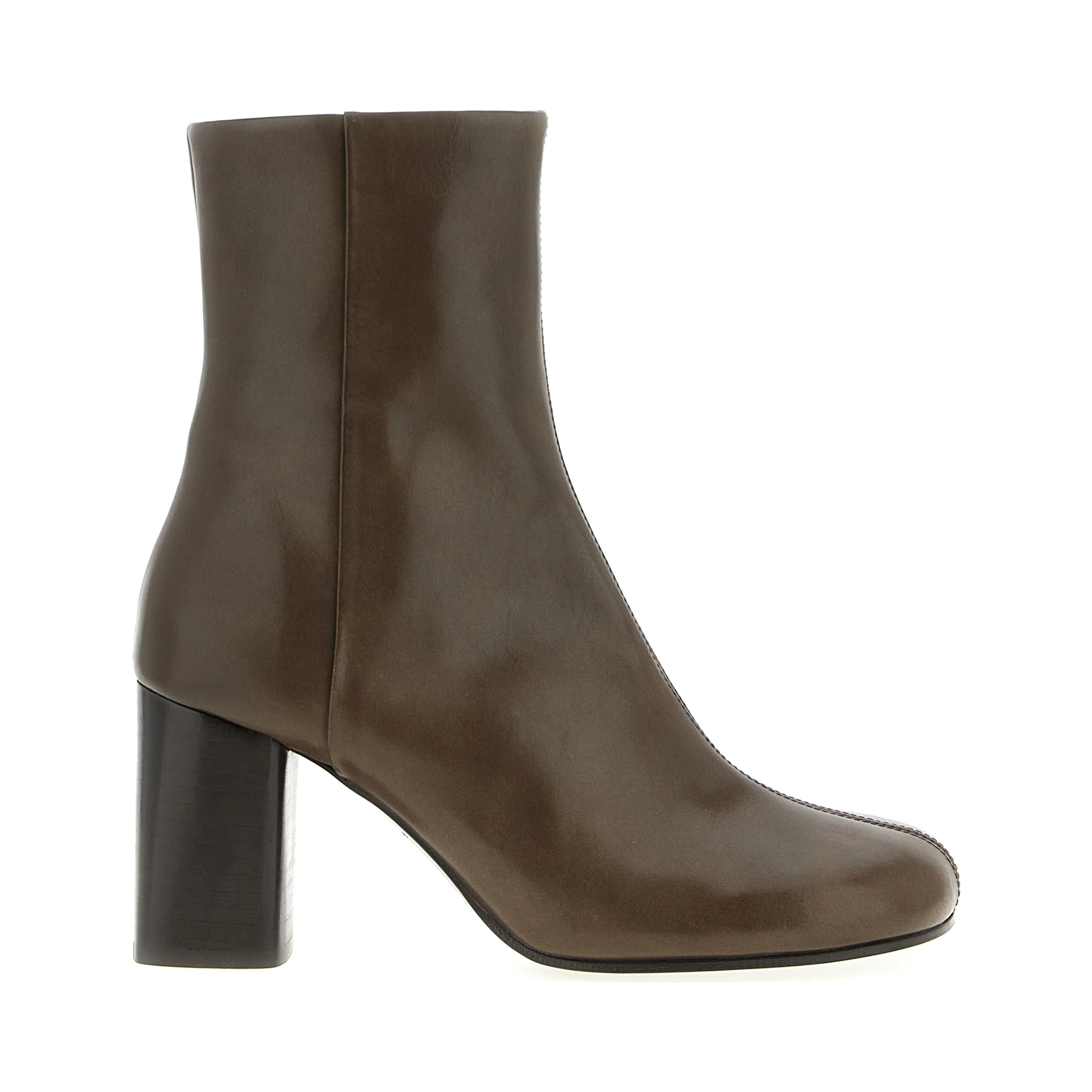 Brown Calfskin Ankle Boots