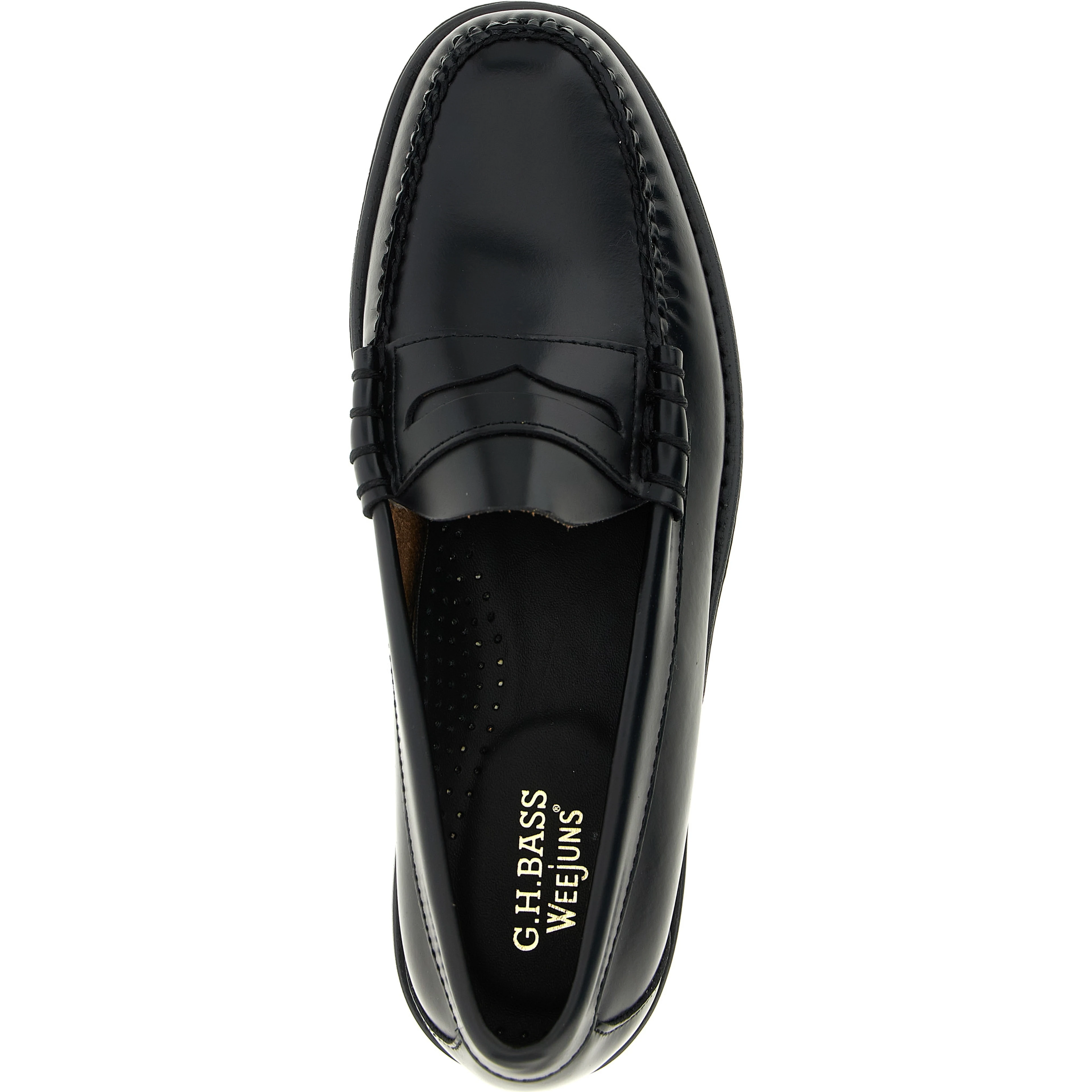 Black Cowhide Slip-On Loafers