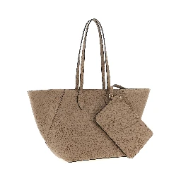 Beige Calfskin Tote Bag