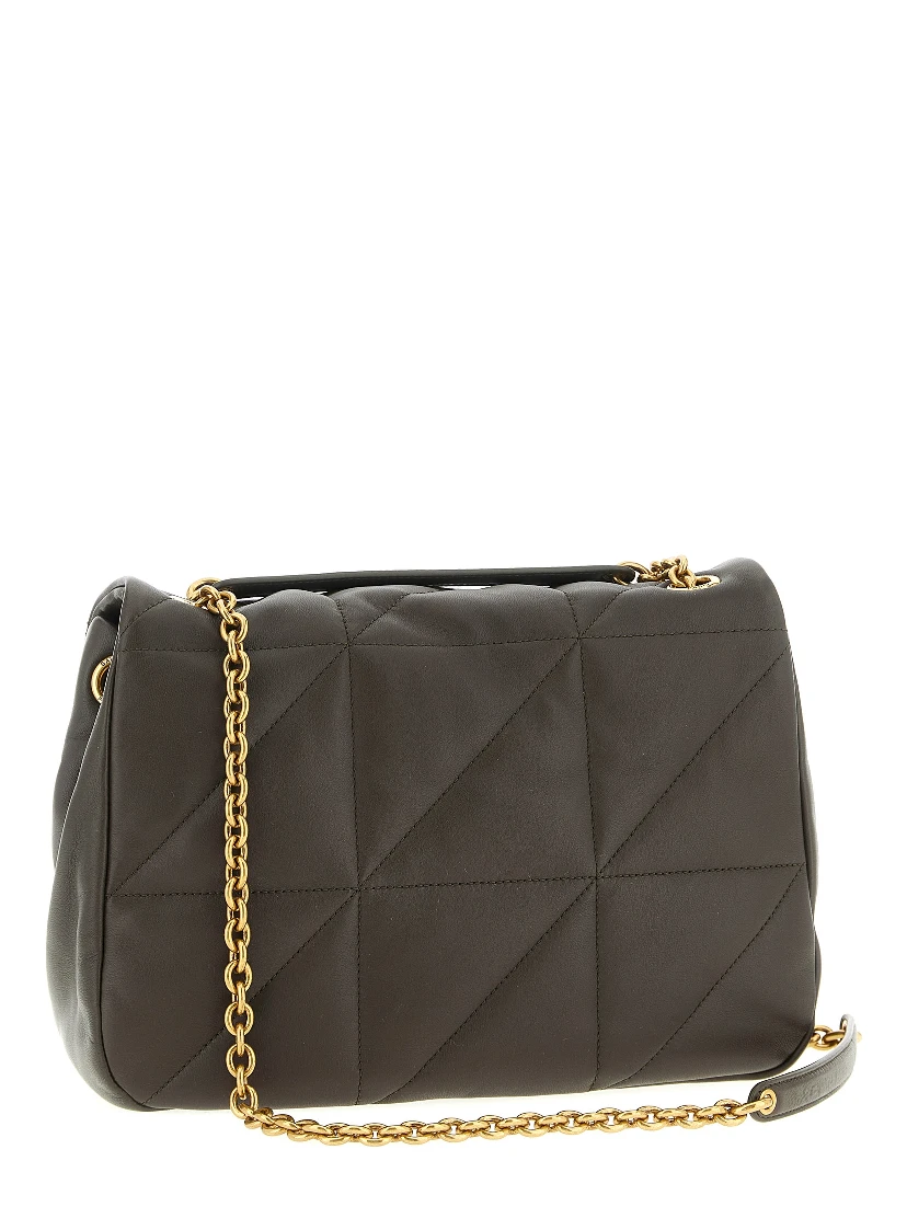 Bicolor Lamb Leather Shoulder Bag