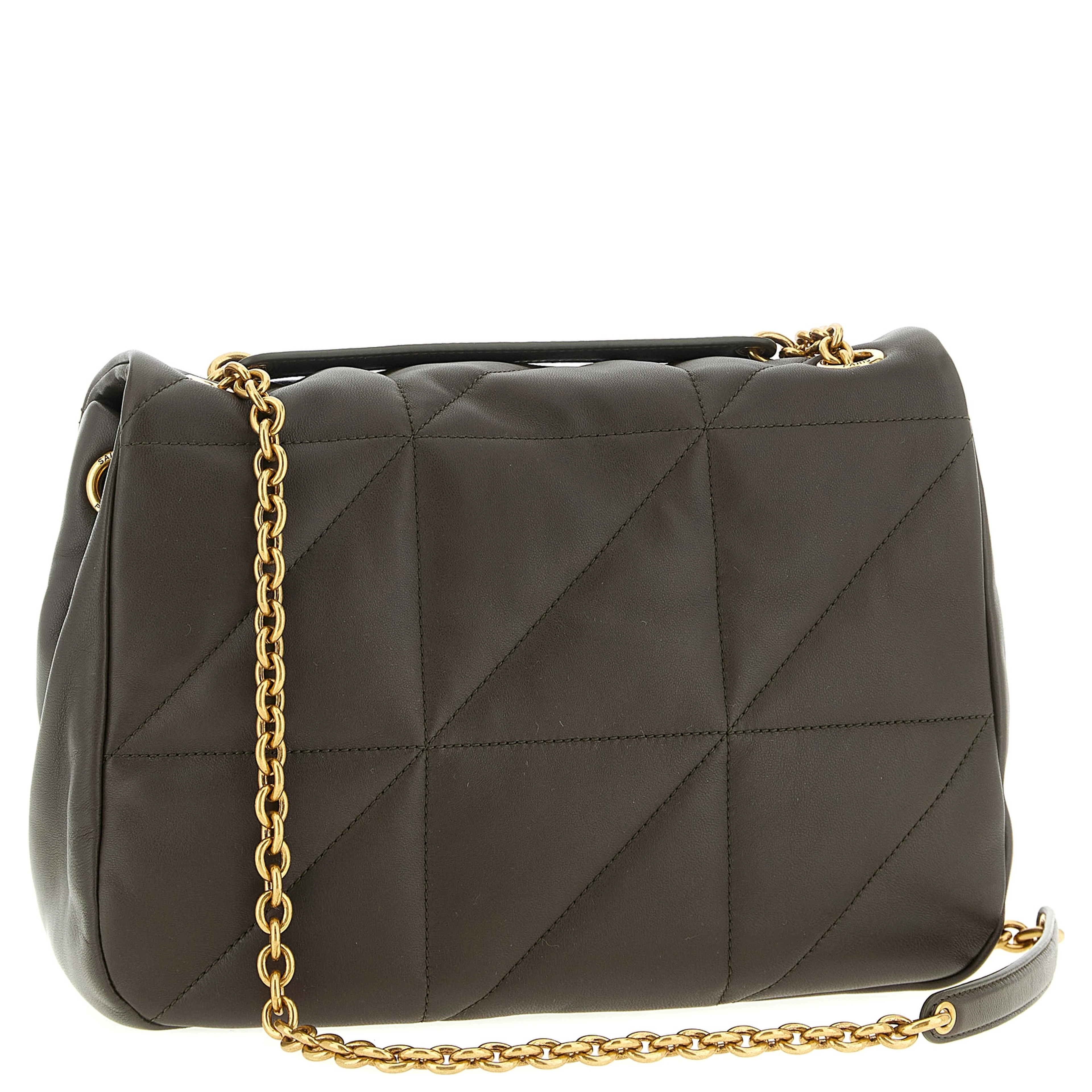 Bicolor Lamb Leather Shoulder Bag