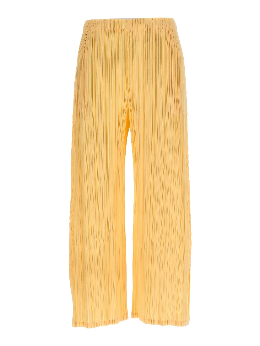 Bicolor Polyester Casual Pants