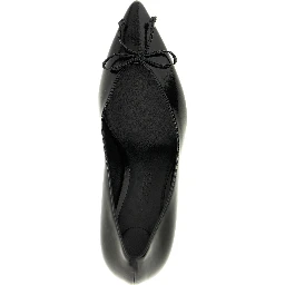 Black Cowhide High Heel Pumps