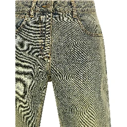 Bicolor Cotton Straight-Leg Jeans