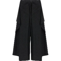 Black Wool Casual Pants