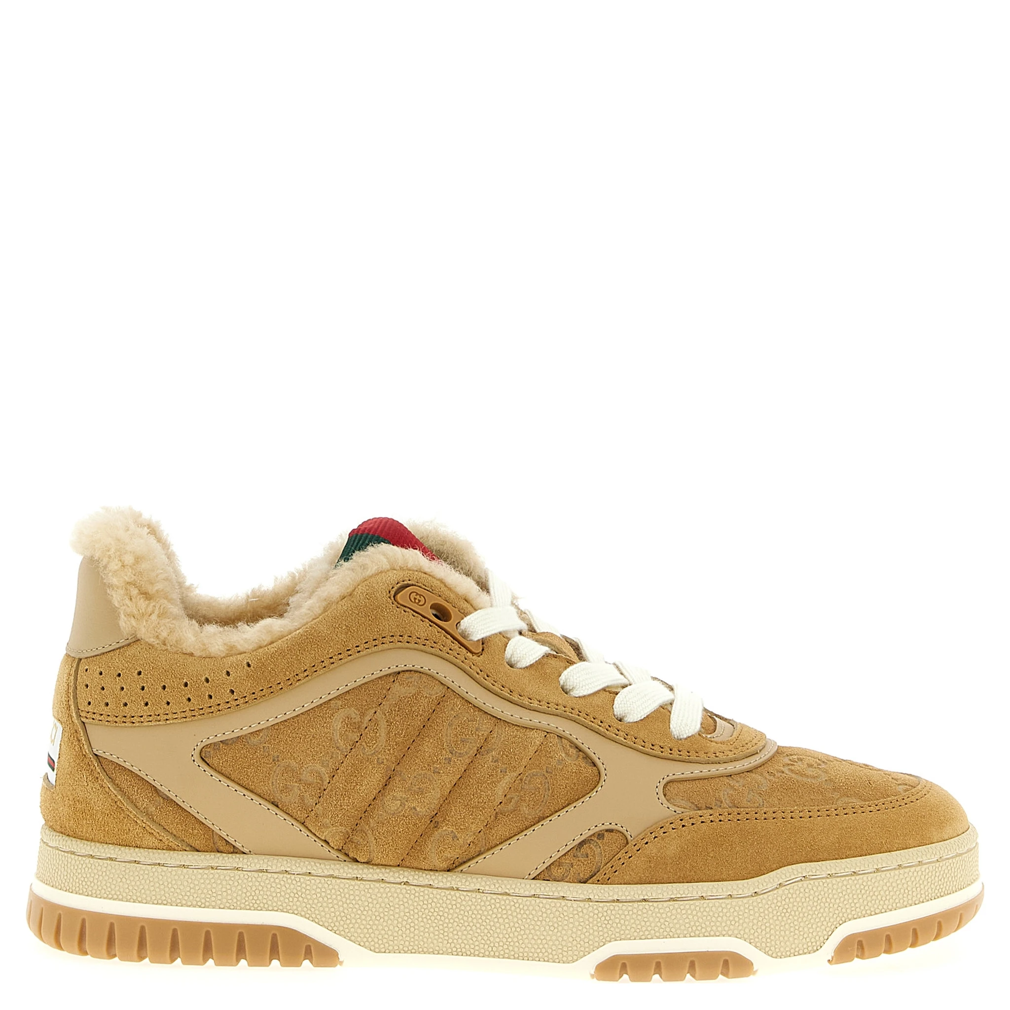 Beige Calfskin Athletic Sneakers