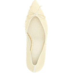 Beige Calfskin High Heel Pumps