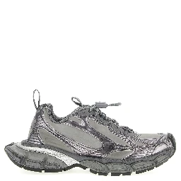 Gray Polyester Athletic Sneakers