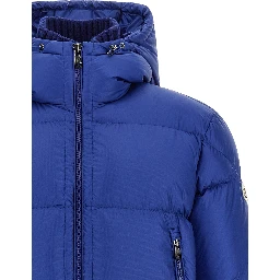 Blue Polyamide Full-Length Jacket