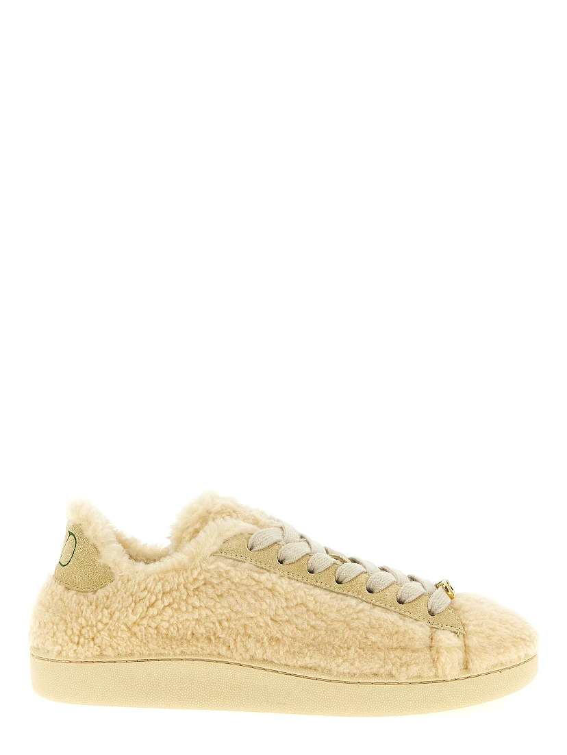 Beige Wool Sneakers