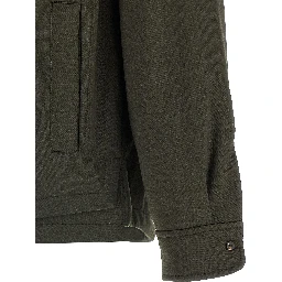 Bicolor Virgin Wool Shell Jacket
