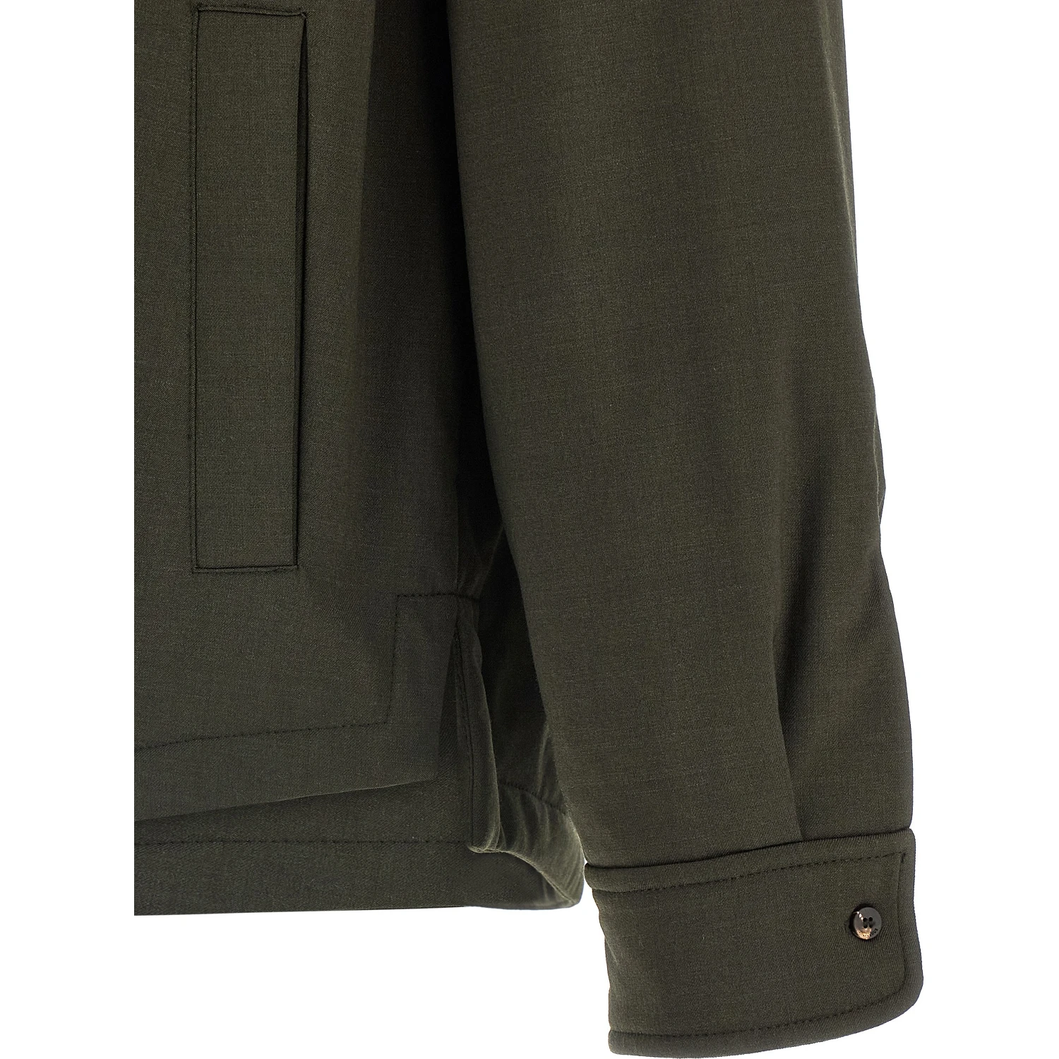 Bicolor Virgin Wool Shell Jacket