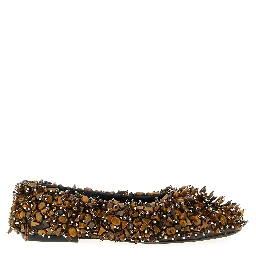 Brown Viscose Ballet Flats