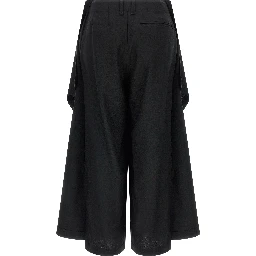 Black Wool Casual Pants