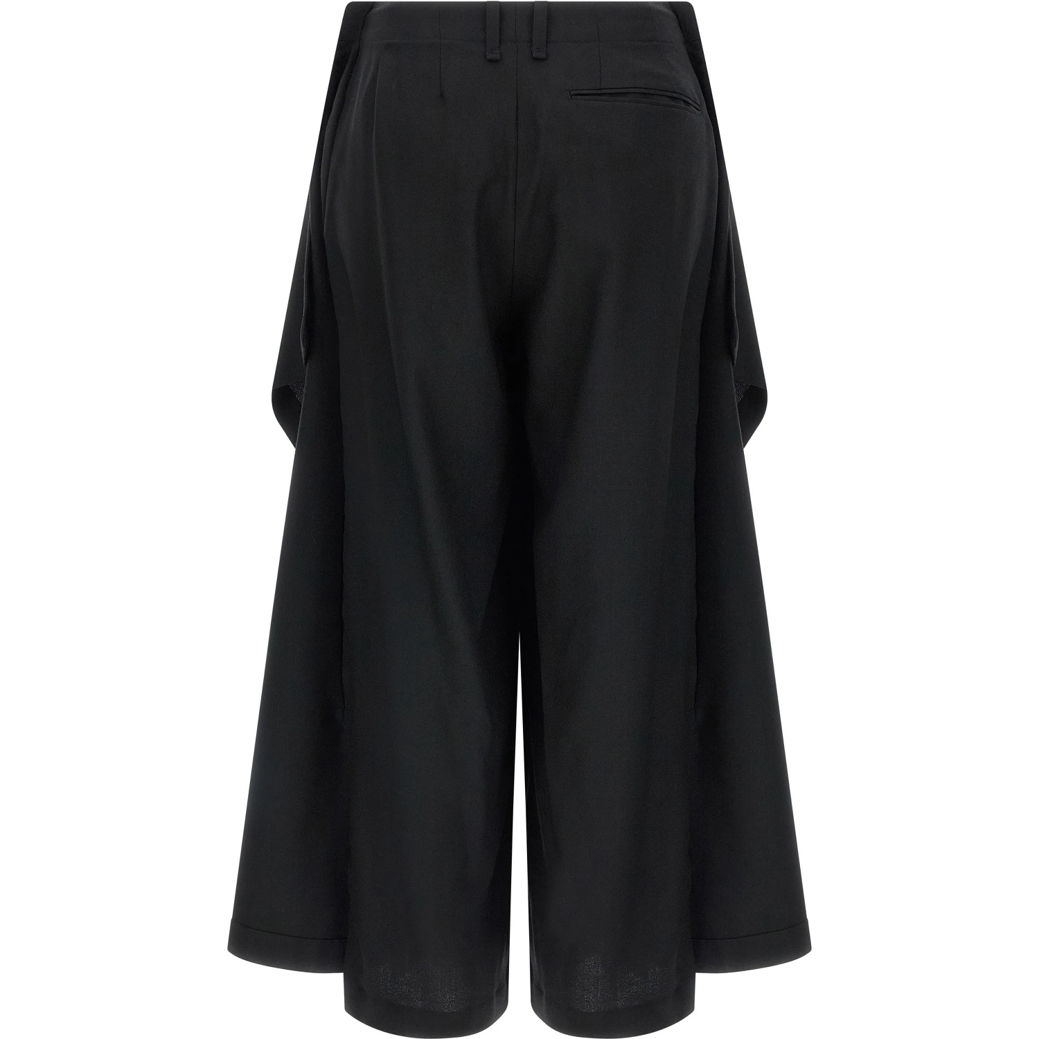 Black Wool Casual Pants