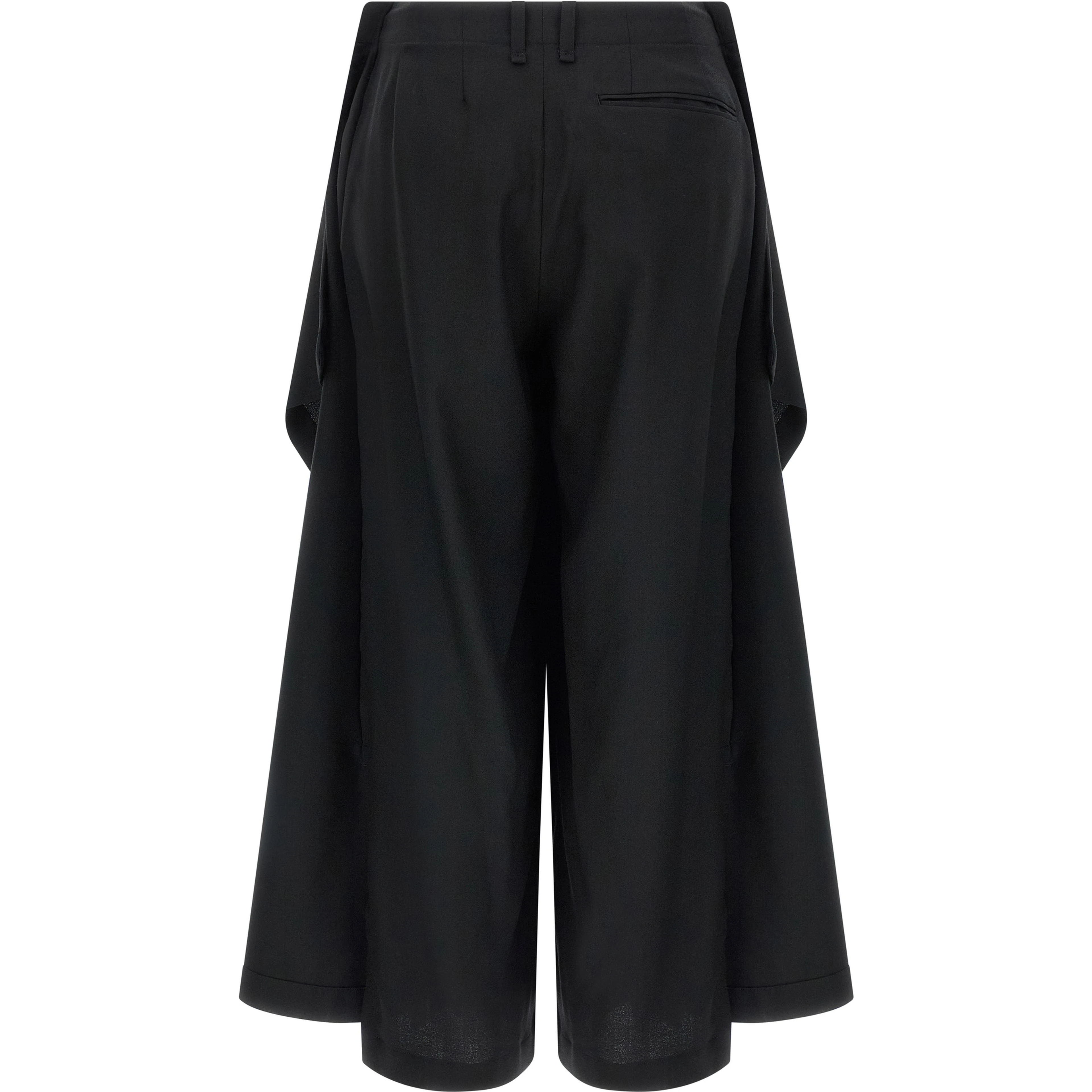 Black Wool Casual Pants