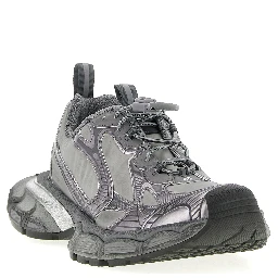 Gray Polyester Athletic Sneakers