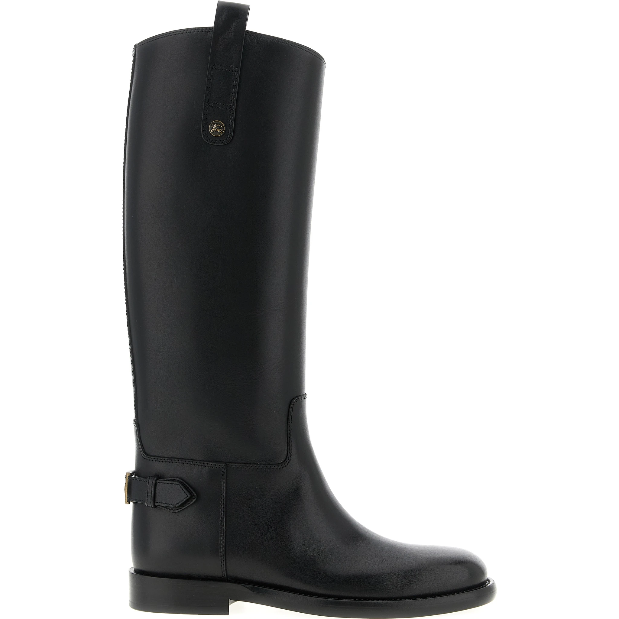 Black Calfskin Over The Knee