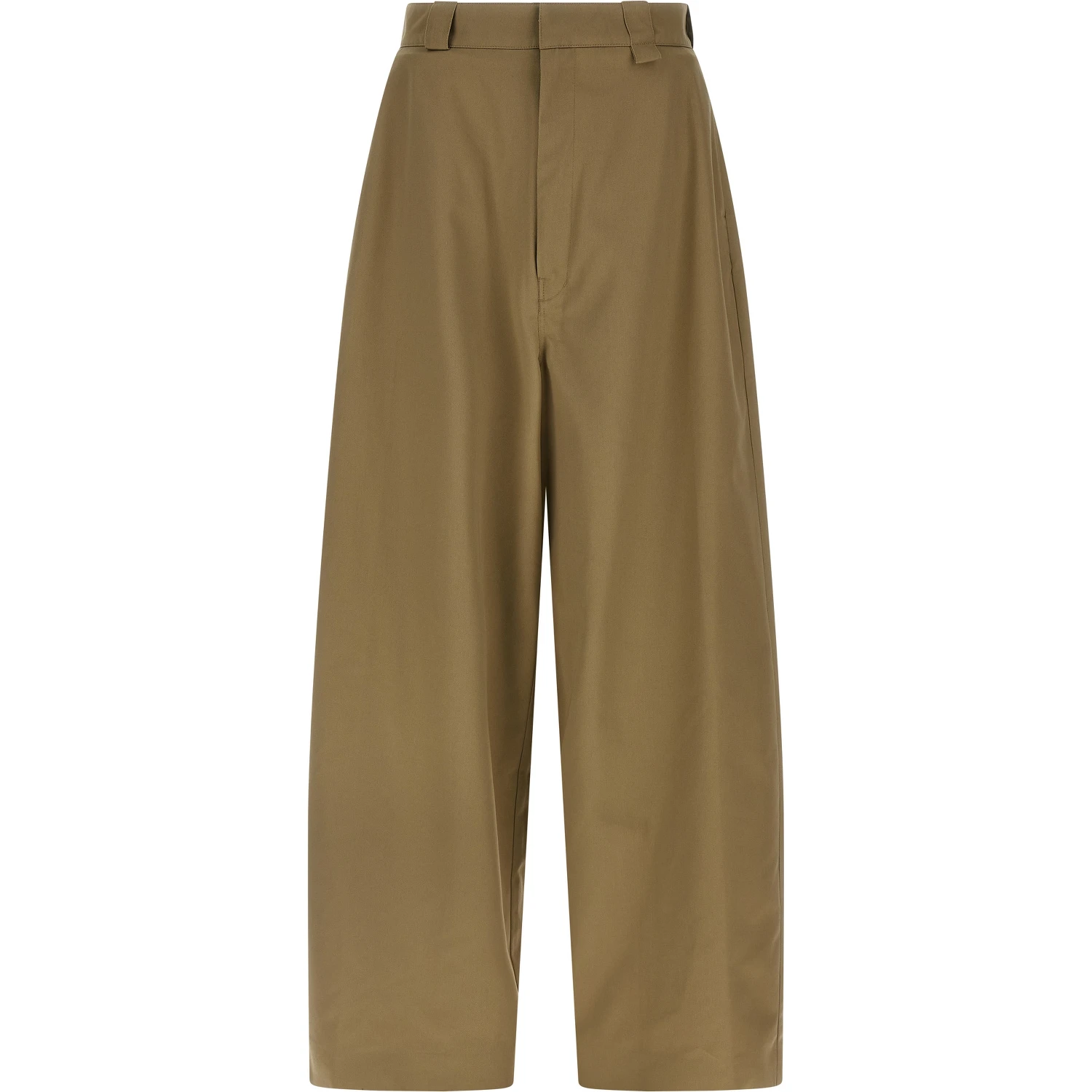 Beige Polyester Chino Pants