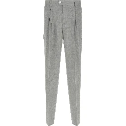 Gray Virgin Wool Dress Pants