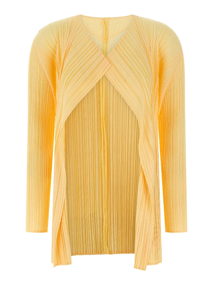 Bicolor Polyester Cardigan