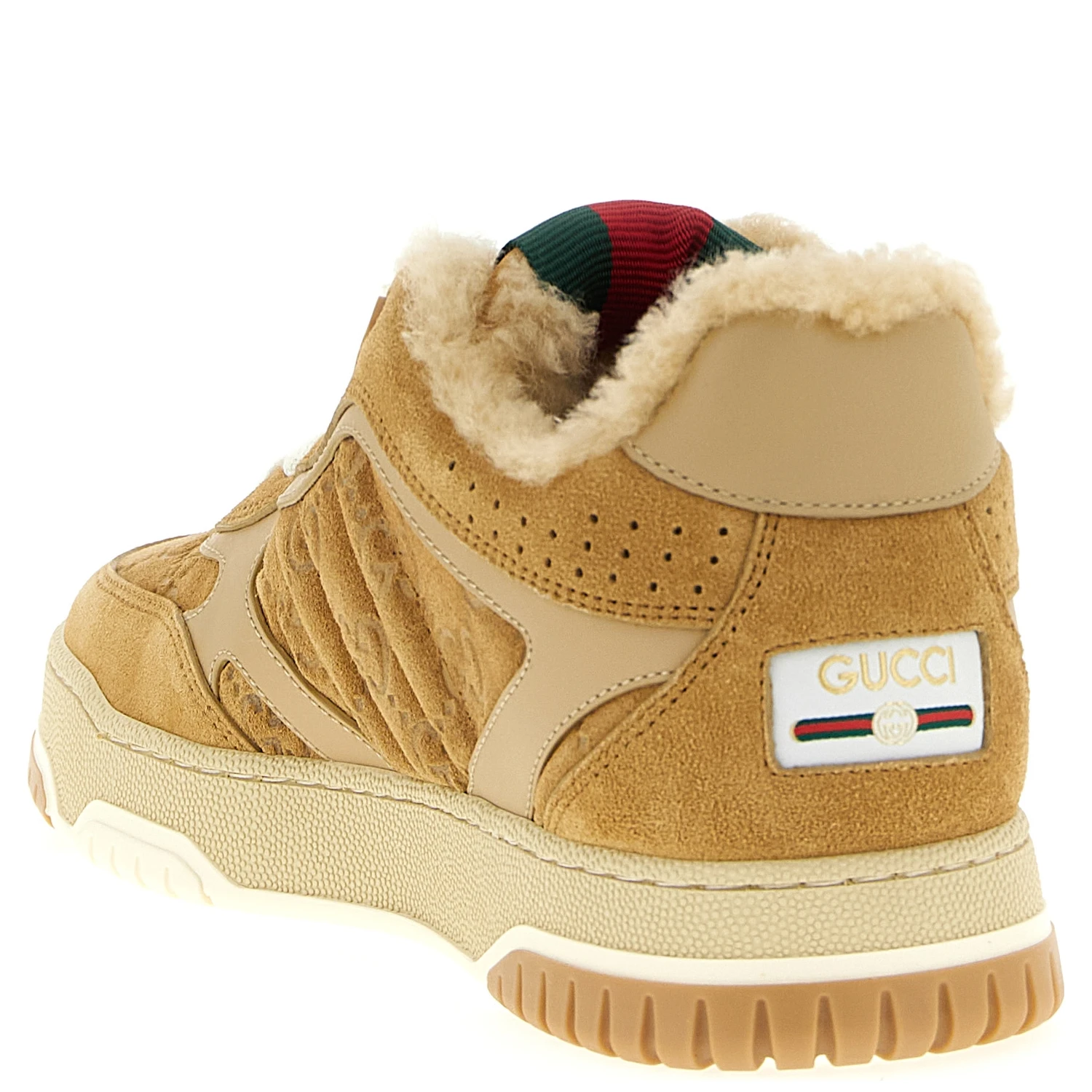Beige Calfskin Athletic Sneakers
