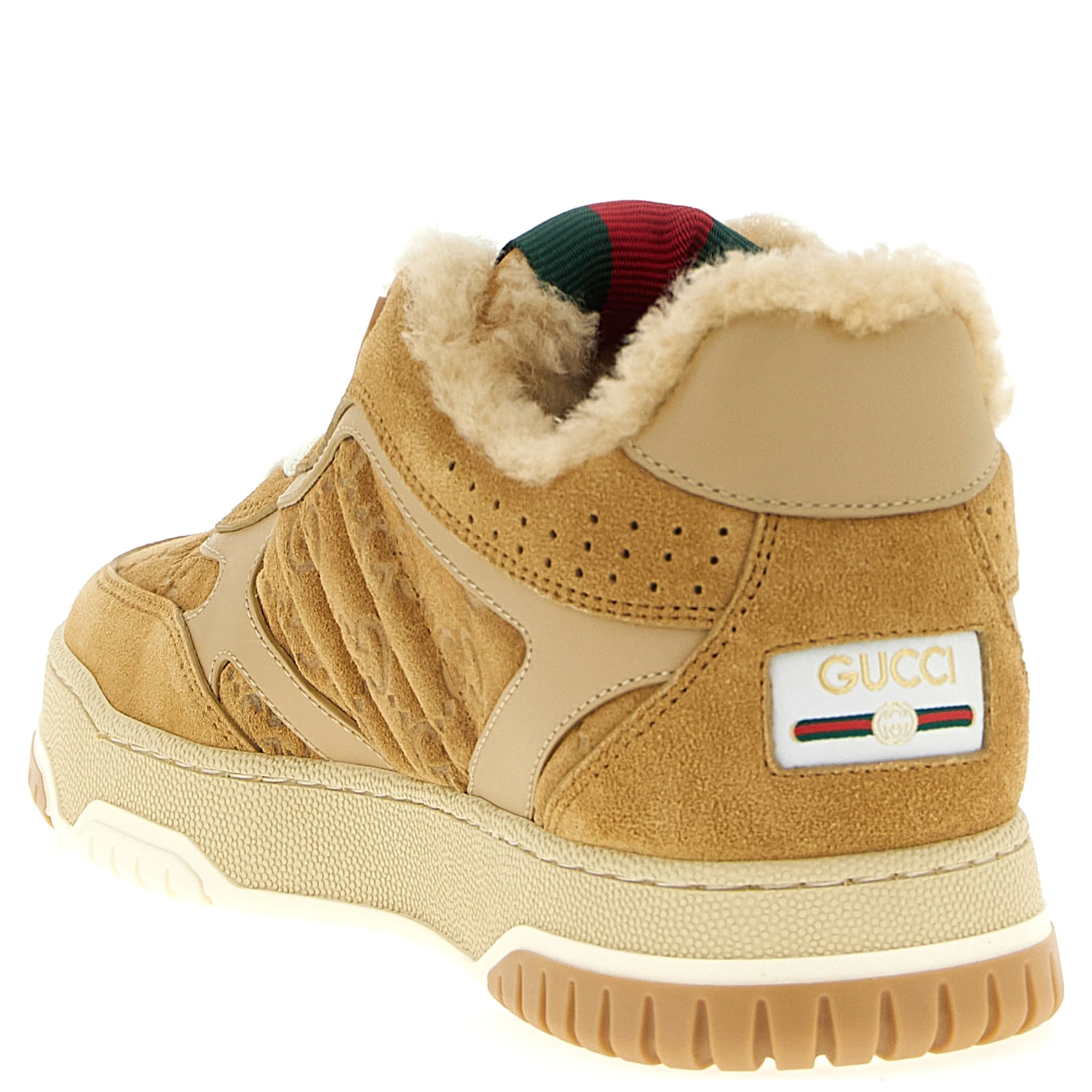 Beige Calfskin Athletic Sneakers