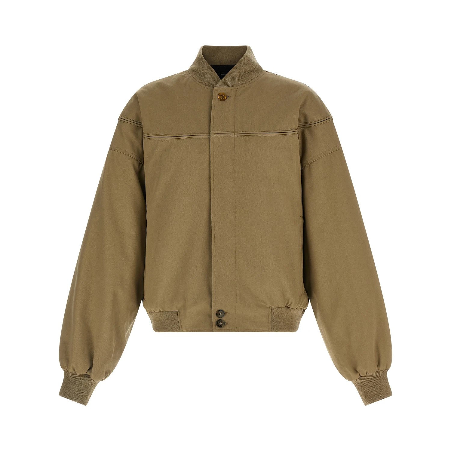 Beige Polyester Bomber