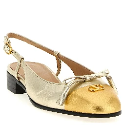 Gold Leather Ballet Flats