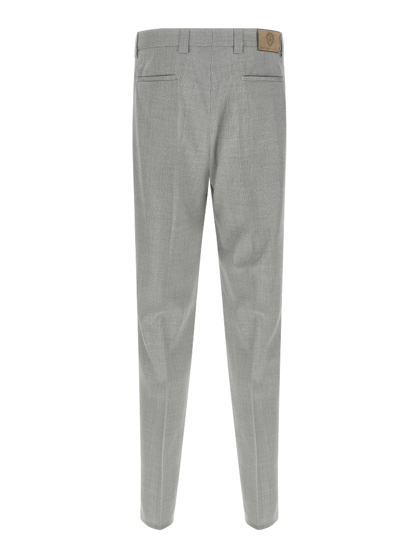 Gray Virgin Wool Dress Pants