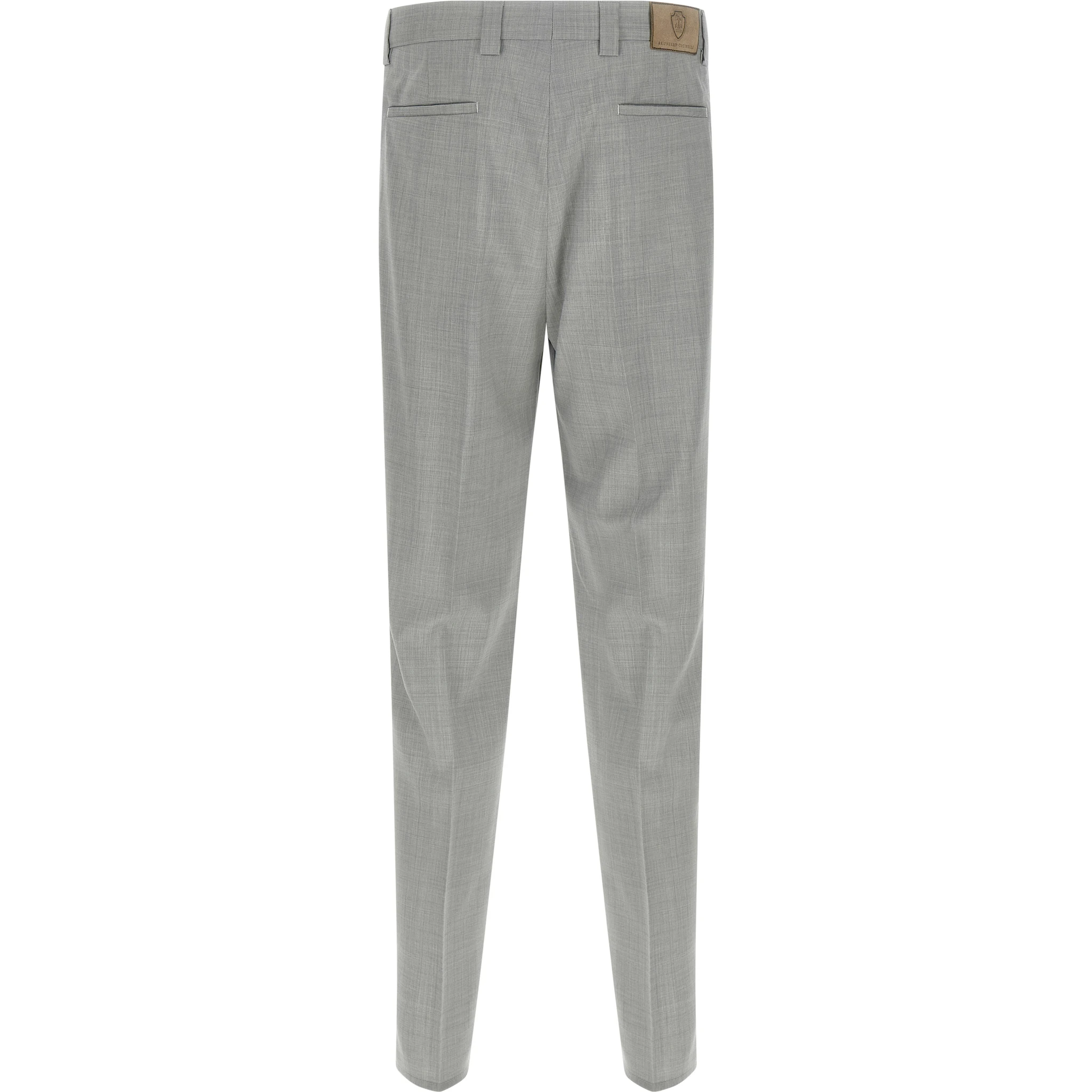 Gray Virgin Wool Dress Pants