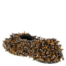 Brown Viscose Ballet Flats