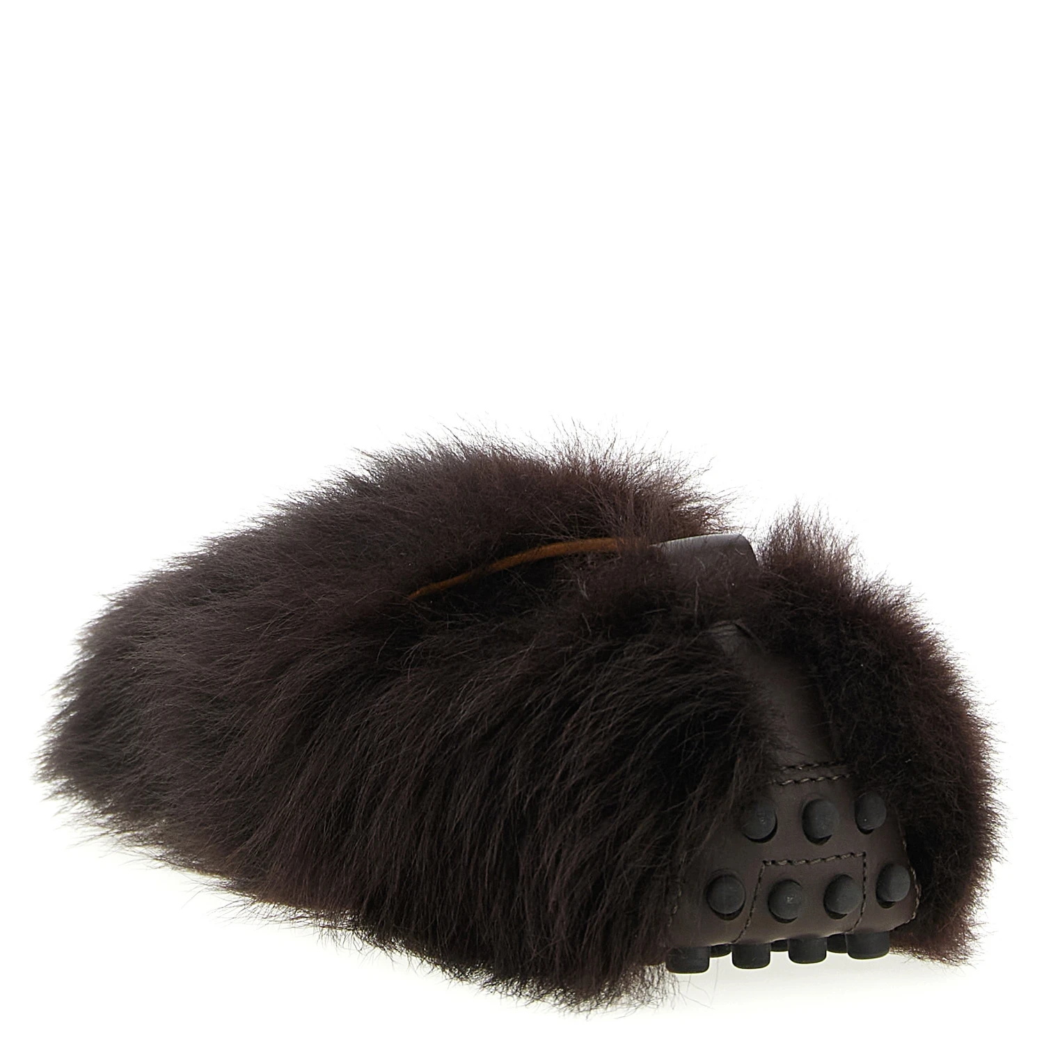 Brown Lamb Leather Slip-On Loafers