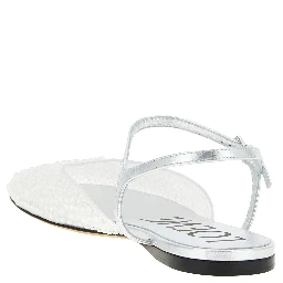 White Polyamide Ballet Flats