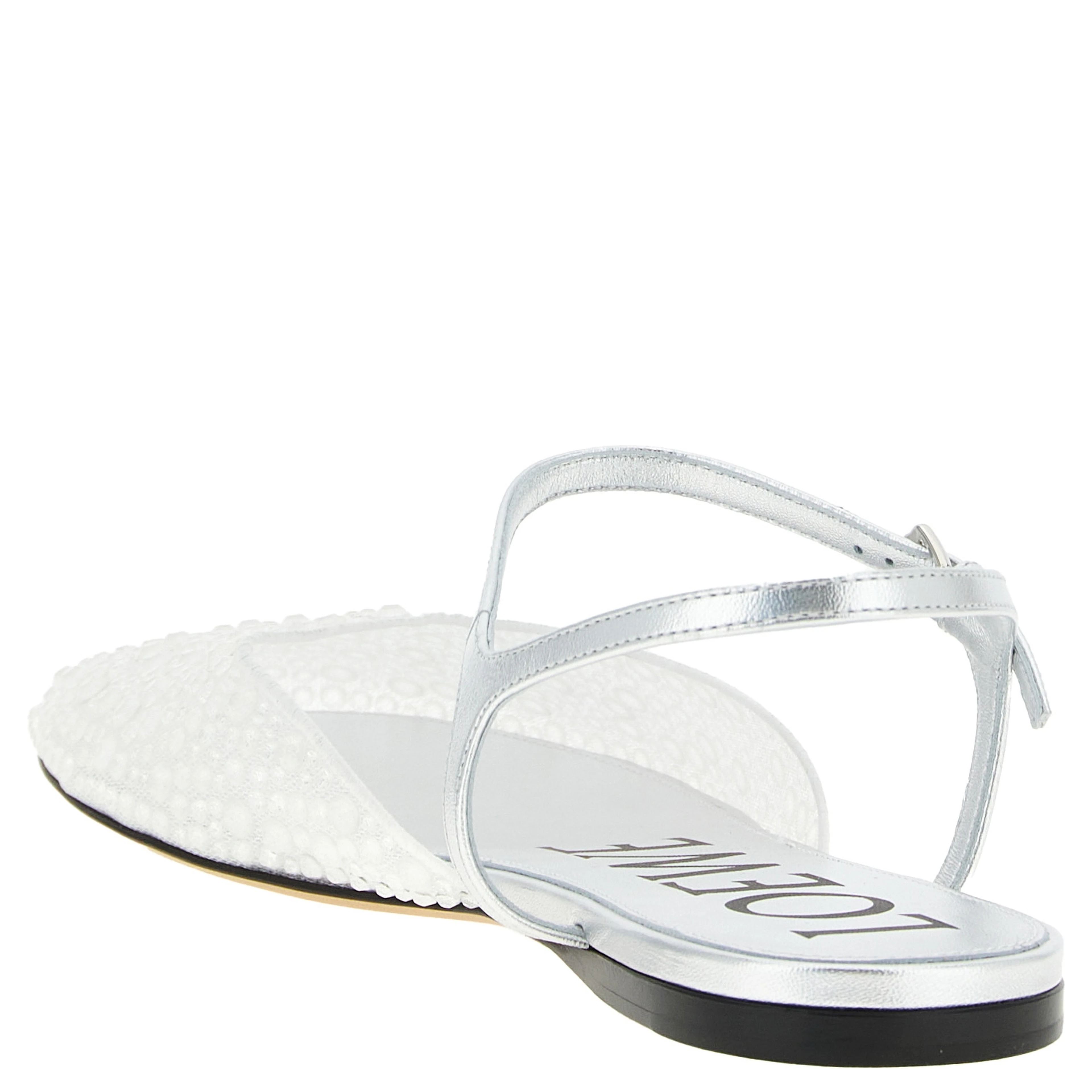 White Polyamide Ballet Flats